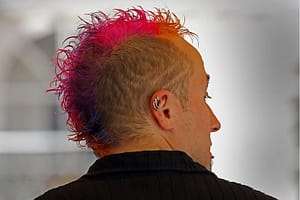 man with dyed hair