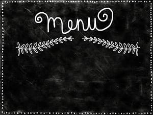 restaurant menu